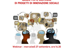 INNOVAZIONE SOCIALE, IL 27/9 UN WEBINAR PER IL BANDO DELLA REGIONE