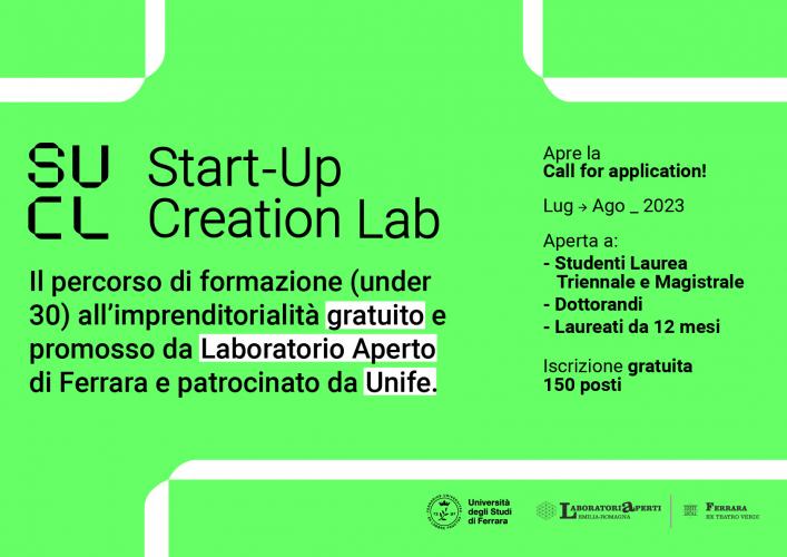 Locandina START UP CREATION LAB