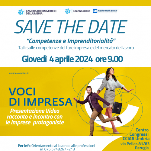 Save the date evento - Competenze e imprenditorialità