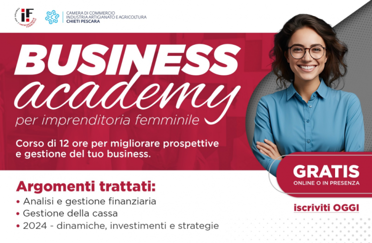 La Business Academy per imprenditoria femminile: il corso gratuito a Pescara dal 12 Dicembre 